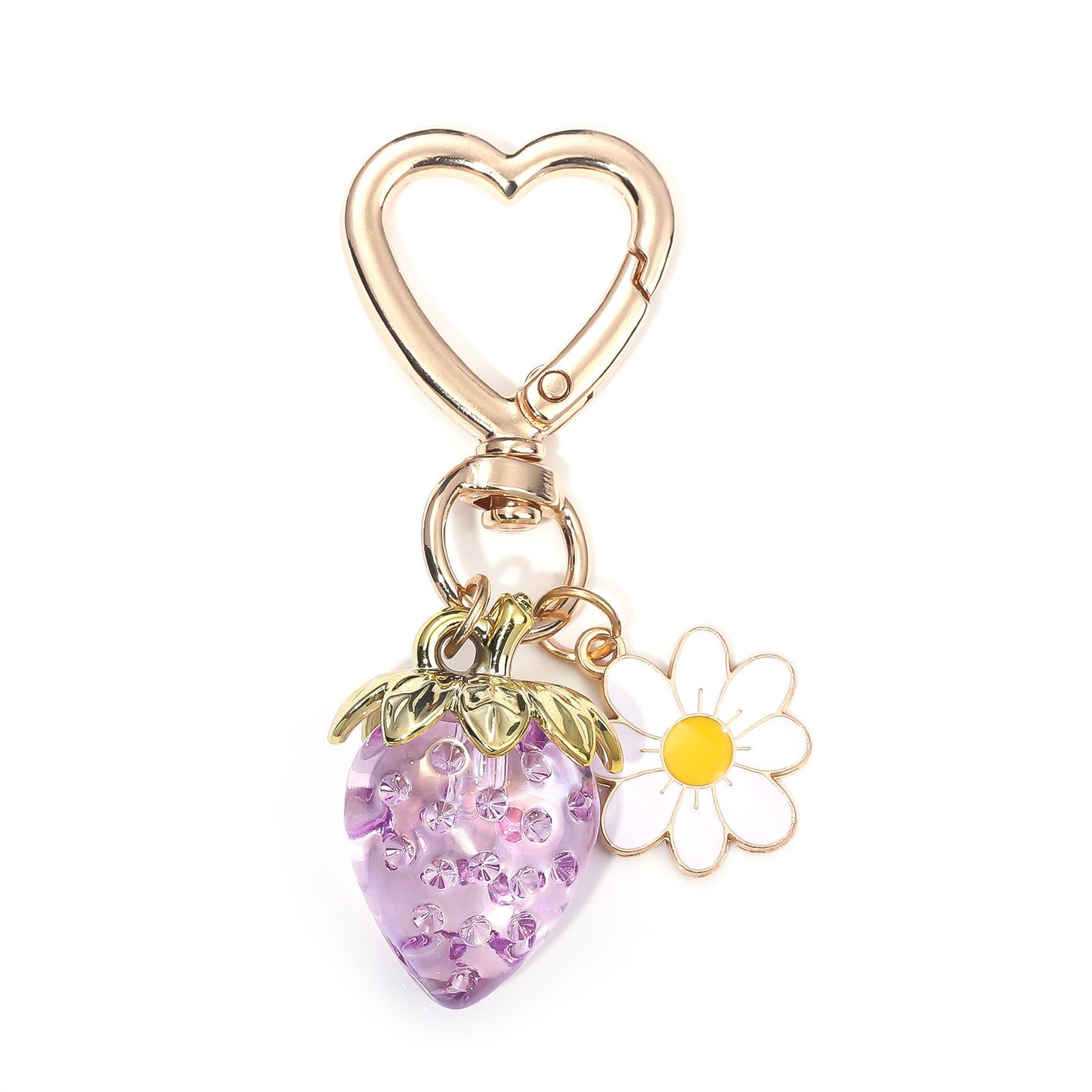 Strawberry Heart-shaped Keychain Accessory Pendant