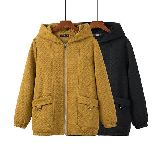 Loose All-match Casual Hooded Enkianthus Chinensis Knitted Jacket