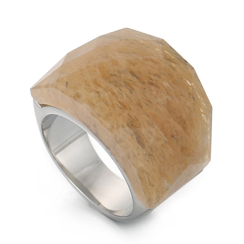 Women's Fashion Natural Stone Ring