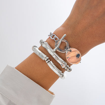 Ins Style Metal Round Bracelet