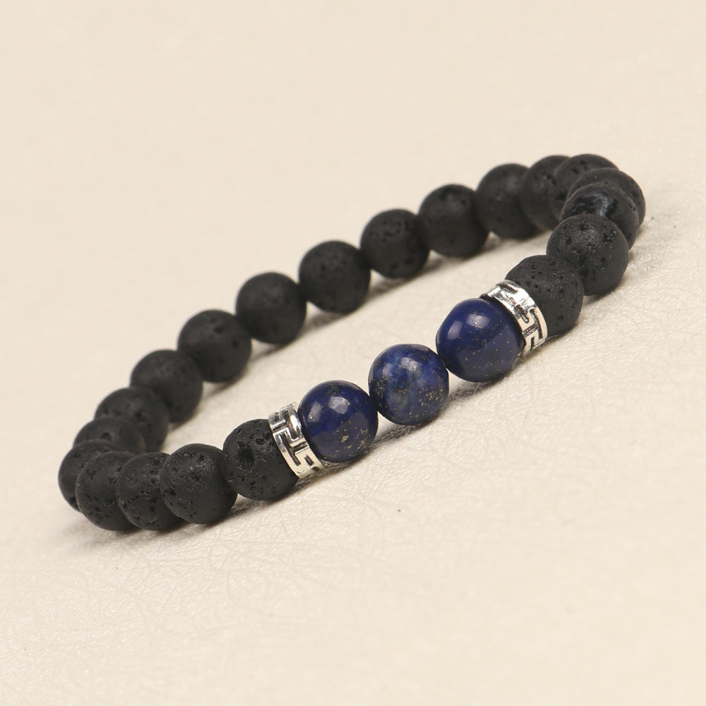 Natural stone volcanic rock bracelet