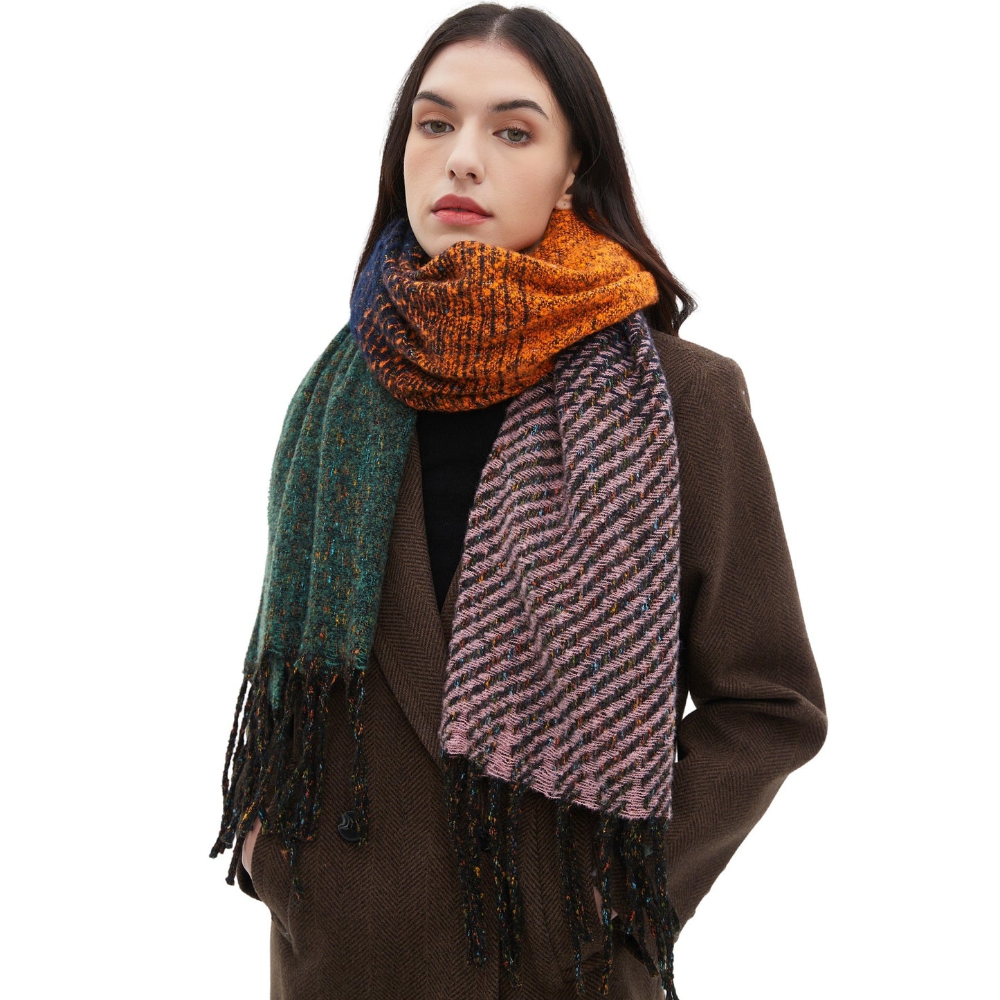 Men Women Gradient Scarf Shawl