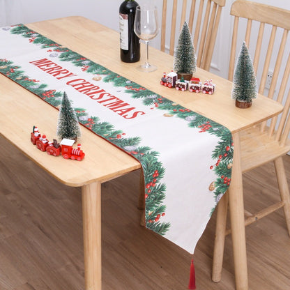 Mantel navideño con estampado doble de muñeco de nieve