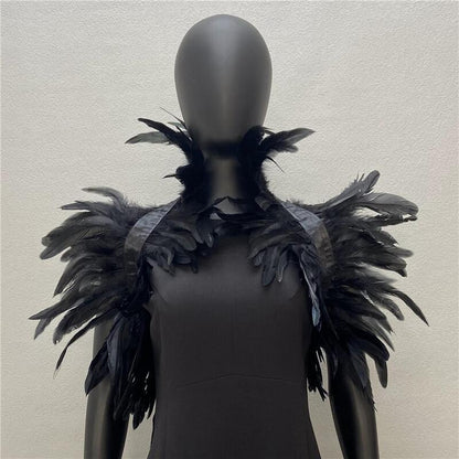 Feather Shawl Cape Performance Ball Feather Cloak