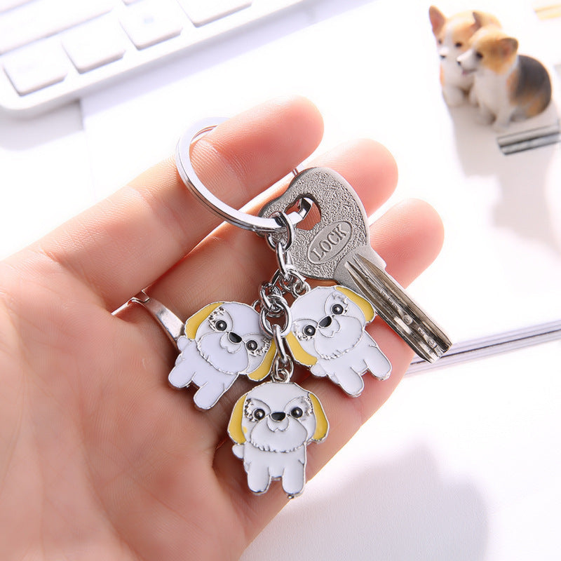 Little Creative Gifts Metal Key Ring Pet Dog Keychain Pendant