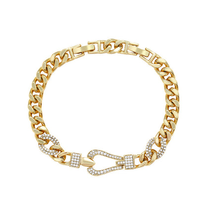 Alloy Gold Plated Watch Chain Fashion Small Zhongba Gas Bracelet