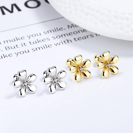 Pendientes de mujer con cinco pétalos de flores, hilo minimalista, personalidad y temperamento combinables