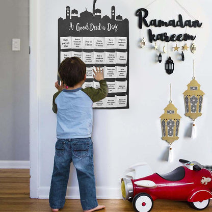 Calendario de pared de tela para el Ramadán Eid Mubarak