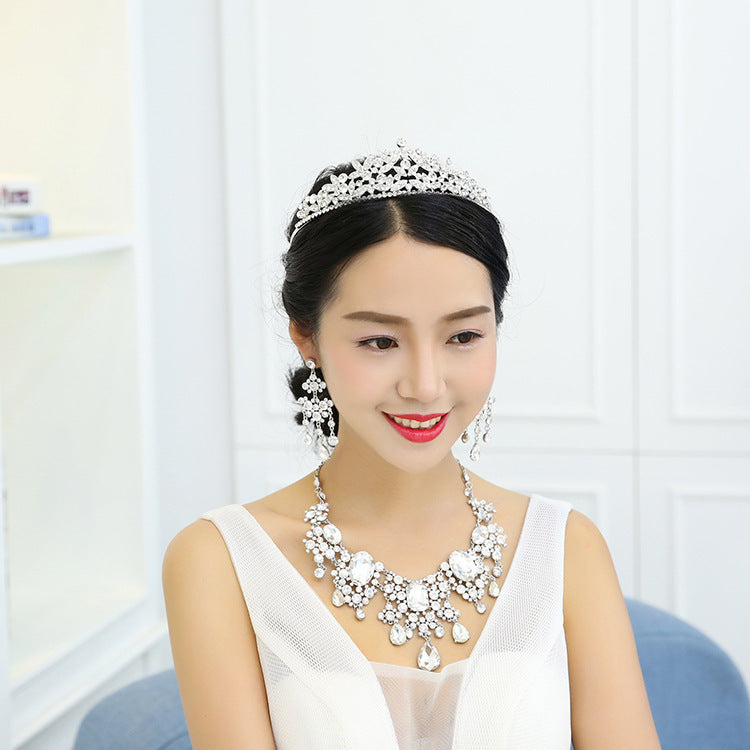 European And American Rhinestone Big Crystal Bridal Sleeve Chain, Bridal Jewelry Set, Wedding Dress Accessories