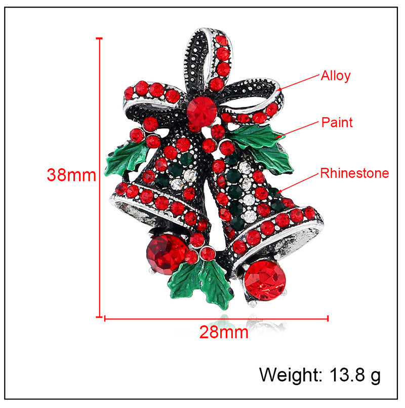 Christmas suit pin brooch