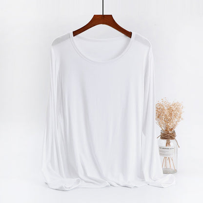 Women's Plus Size Modal Long-sleeved T-shirt