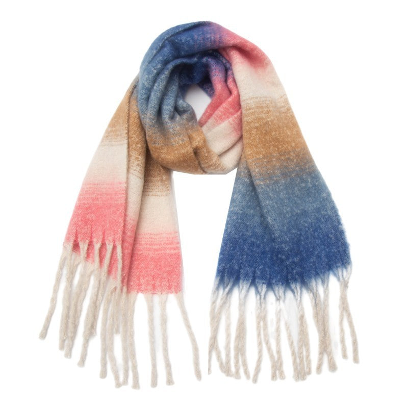 New Tassel Gradient Color Scarf Shawl