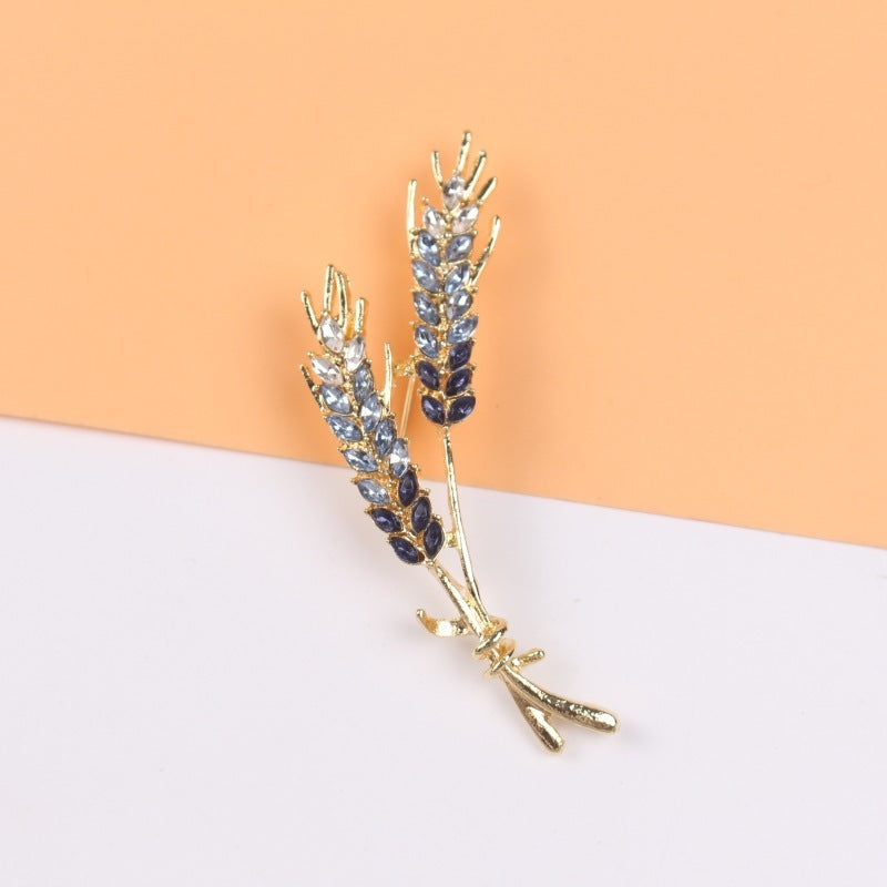 Good-looking Ears Of Wheat Brooch Diamond Elegant Graceful