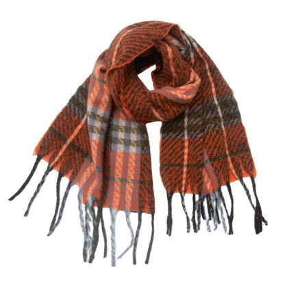 Men's And Women's Plaid Scarf Tassel Shawl