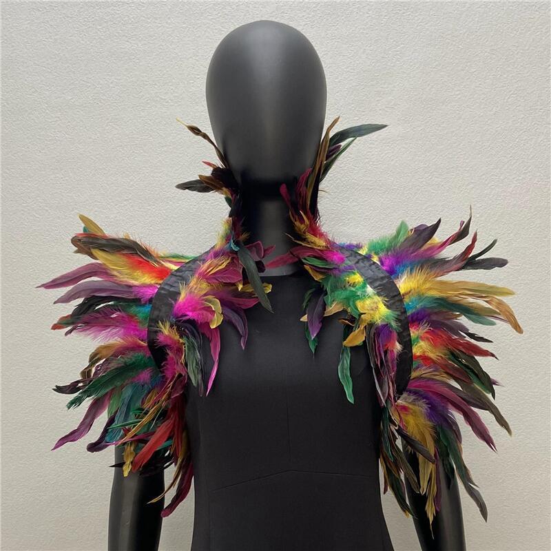 Feather Shawl Cape Performance Ball Feather Cloak