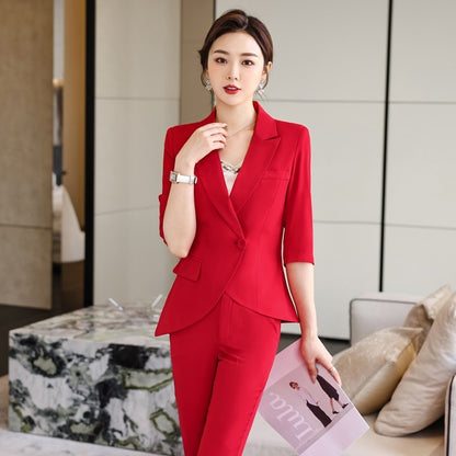 White Collar Fashion Small Suit Half Sleeve