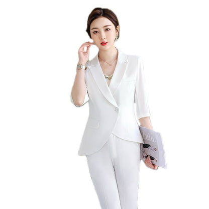 White Collar Fashion Small Suit Half Sleeve