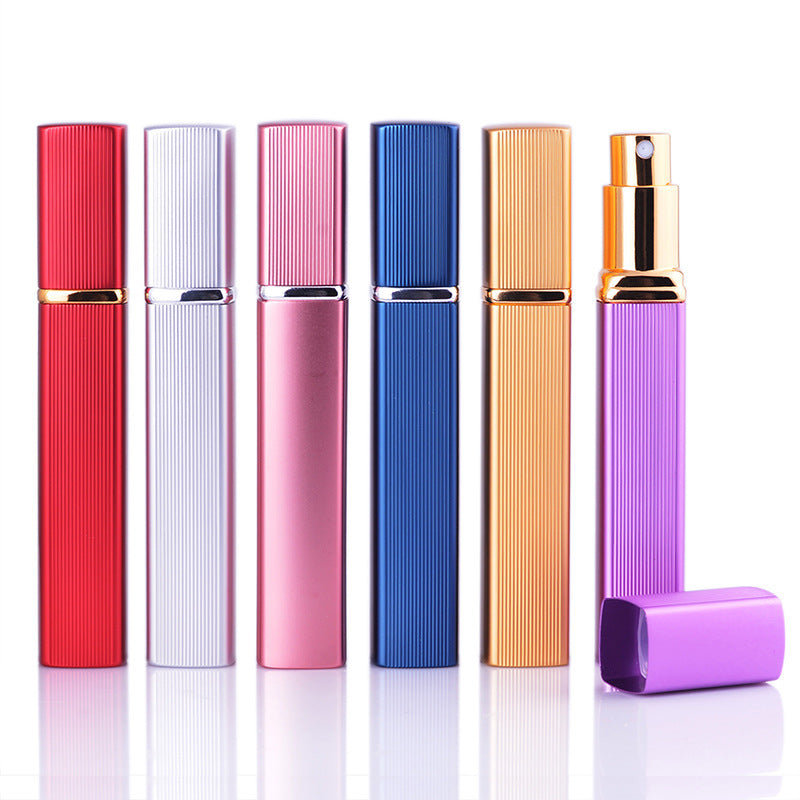 12ML Aluminum Perfume Tube Aluminum Tube Perfume Bottle Glass Bottle Empty Bottle Lipstick Type Perfume Bottled Square