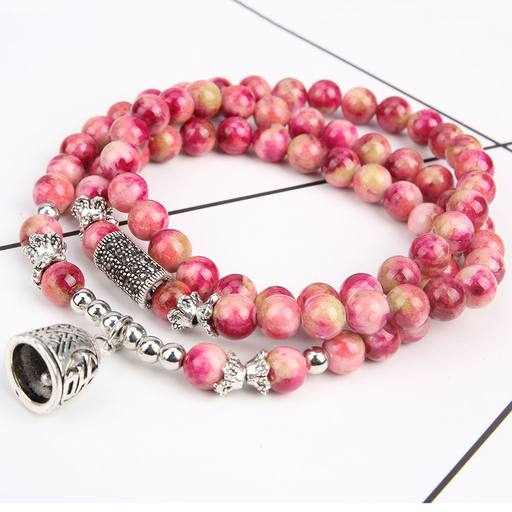 Pulsera multicapa de cristal natural valiente