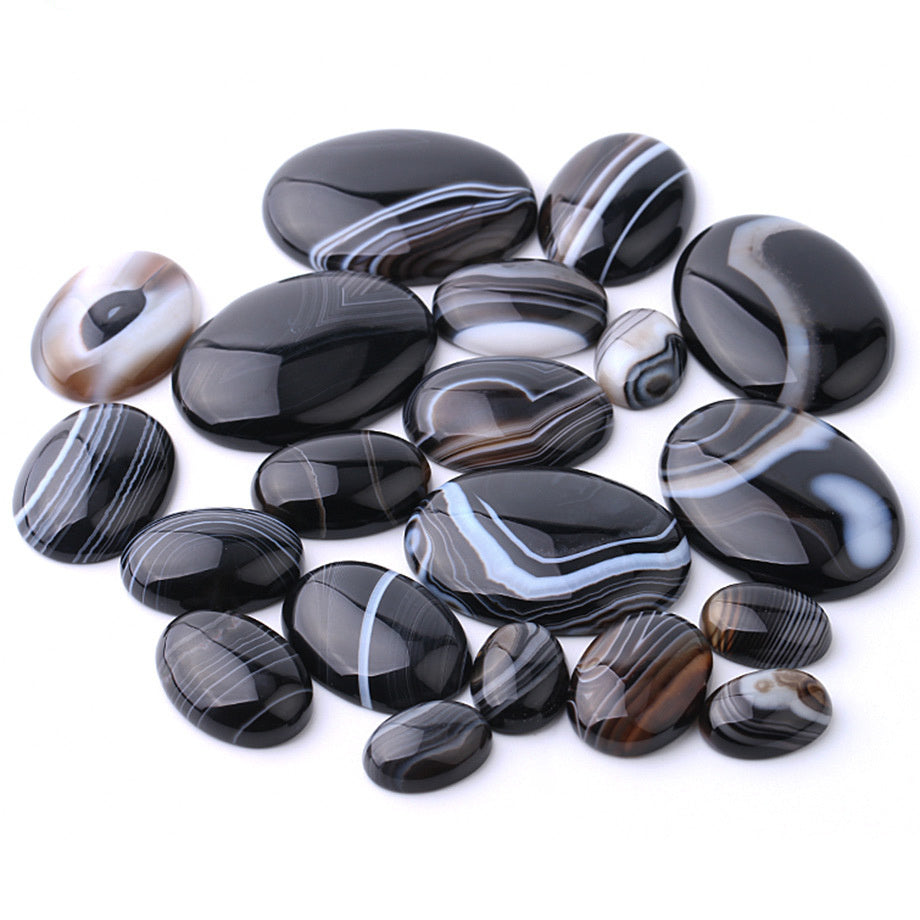 Black striped agate