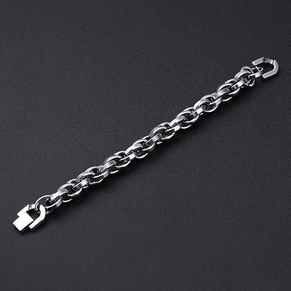 Pulsera de acero de titanio para hombre con estilo dominante