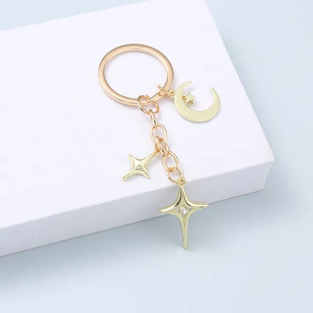 Creative Fashion Star And Moon Alloy Key