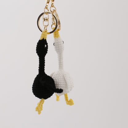 Wool Woven Swan Pendant Hand-crocheted Keychain Creative Handicraft Finished Product