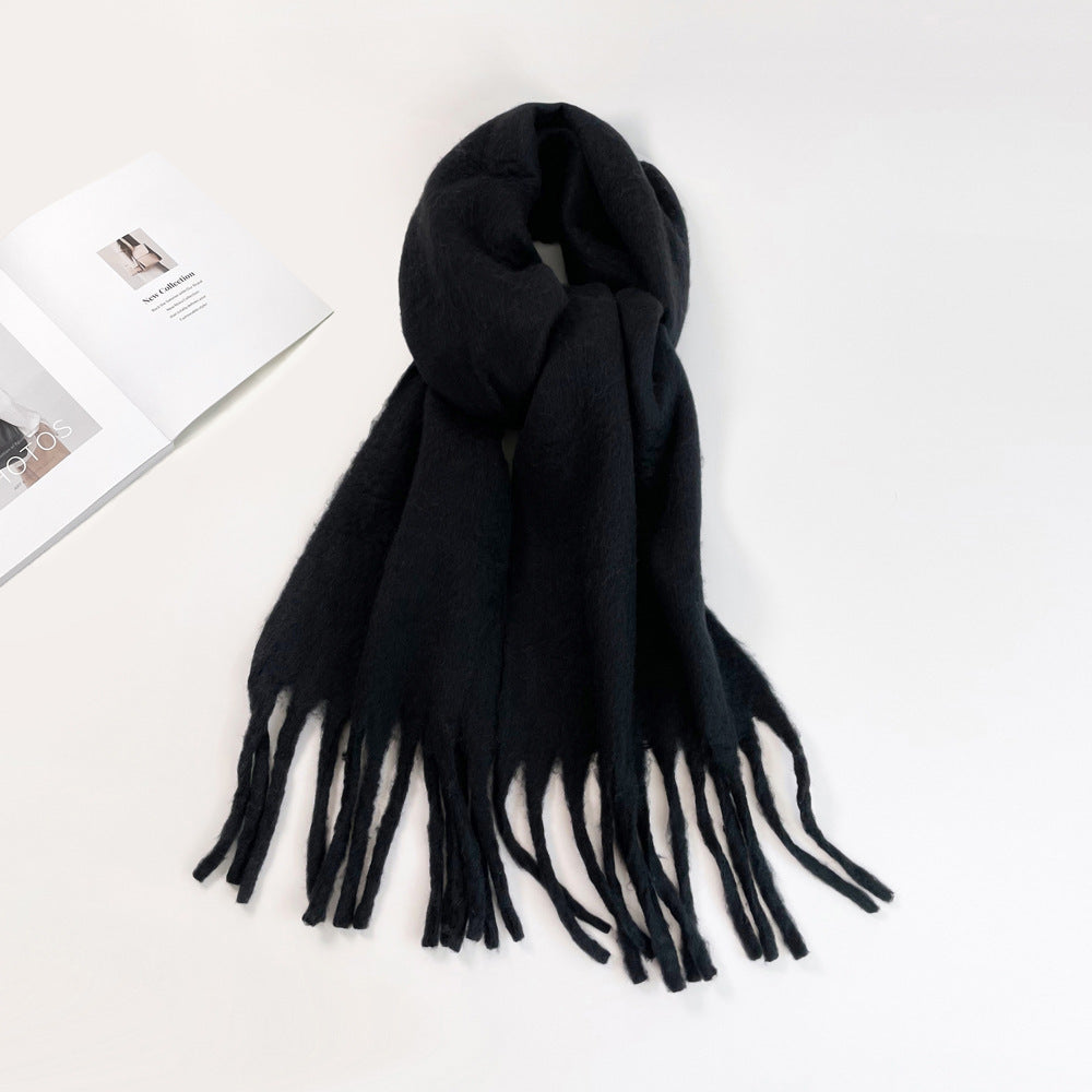 Fashion Solid Color Haima Hair Scarf For Women