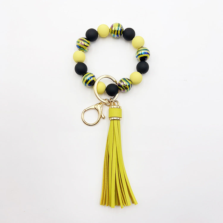 Handmade Beaded Bracelet Tassel Key Chain