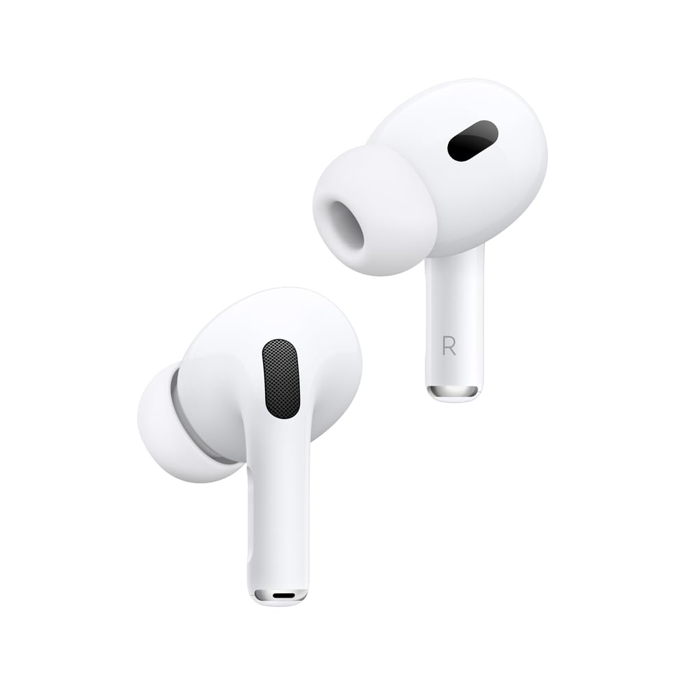 Audífonos inalámbricos AirPods Pro 2 de Apple, audífonos Bluetooth, Cancelación Activa de Ruido, Modo Ambiente, Audio Espacial Personalizado, Sonido de Alta fidelidad, Chip H2, Carga USB-C