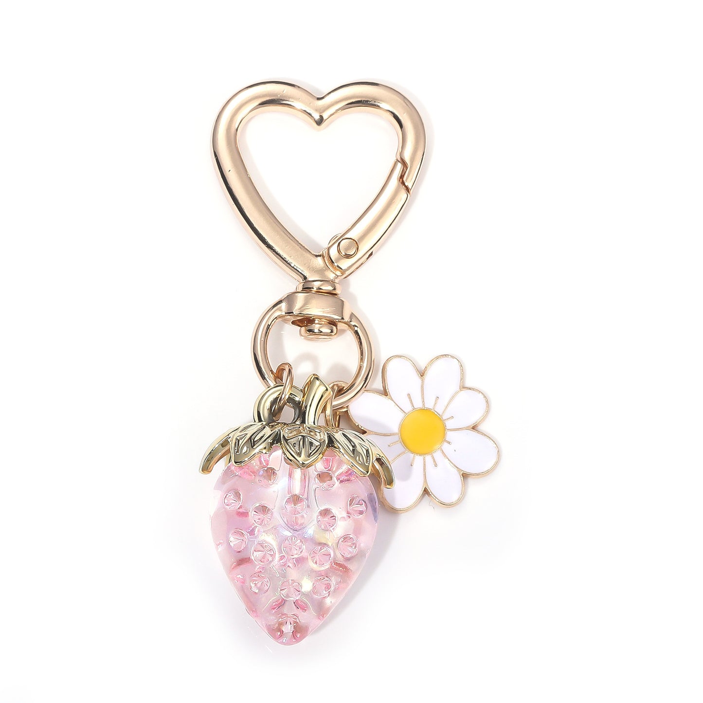 Strawberry Heart-shaped Keychain Accessory Pendant