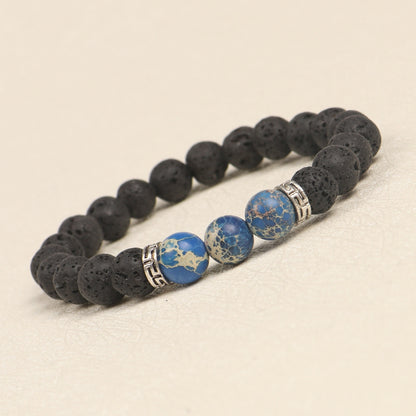 Natural stone volcanic rock bracelet