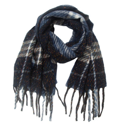 Men's And Women's Plaid Scarf Tassel Shawl