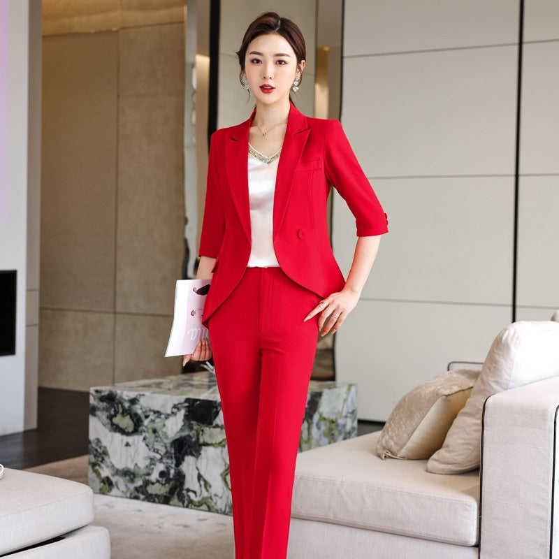 White Collar Fashion Small Suit Half Sleeve