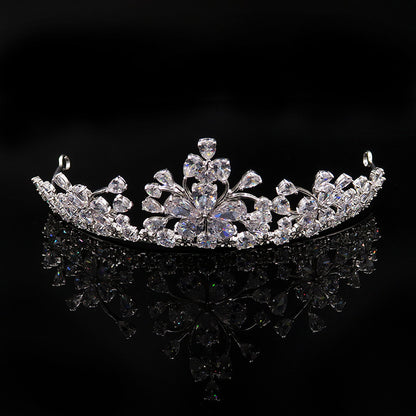 Bride headdress crown necklace three piece Earrings Korean wedding wedding wedding jewelry ornaments suit