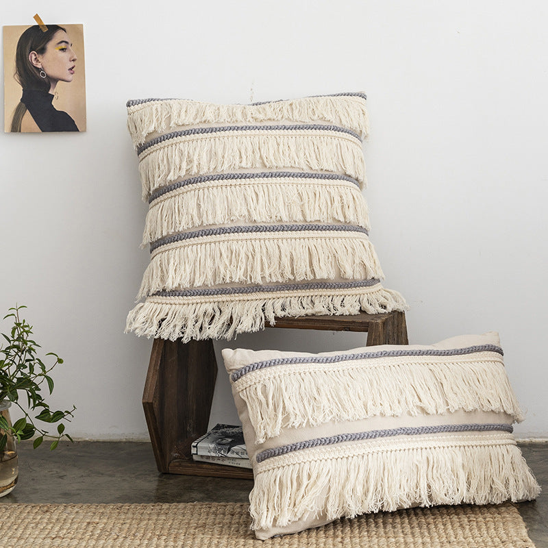 Luna Fringe Throw Pillow Cover