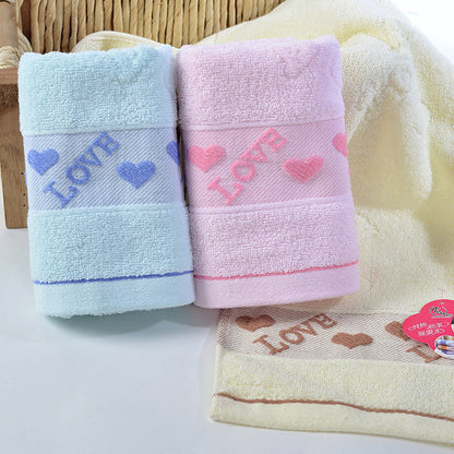 Caring pure cotton face towel