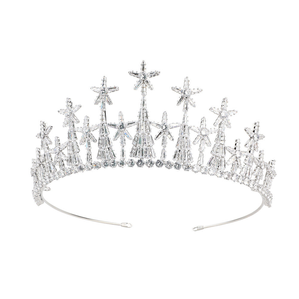 Zircon Headdress Formal Dress Accessories Bridal Crown