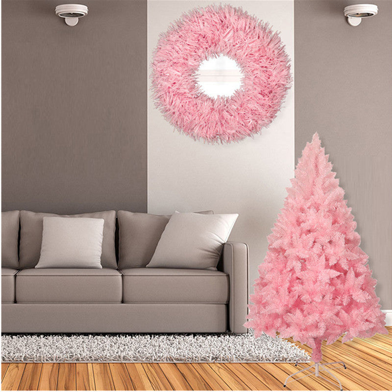 Árbol de Navidad con degradado puntiagudo de color rosa