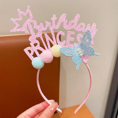 Nueva y linda diadema para niños, accesorios de decoración para fotos de cumpleaños de princesas