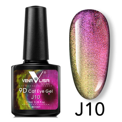 Esmalte en gel Venalisa 9D Cat Eye Magic Chameleon, esmalte en gel para manicura Galaxy Starry Magnetic Multicolor, 5 ml