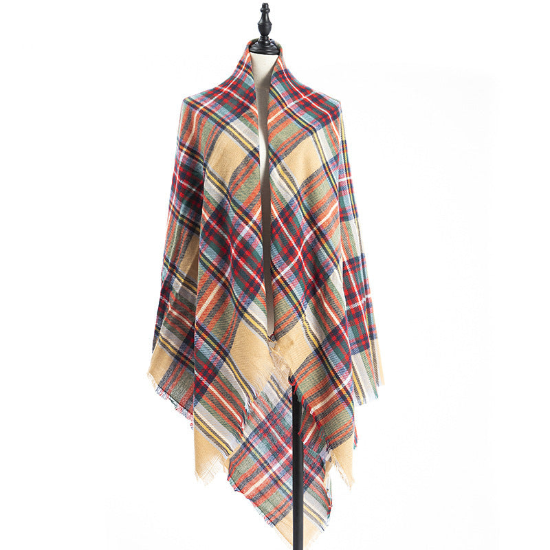 Women's Cashmere-like Plus-sized Double-sided Qicaigei Scarf Shawl