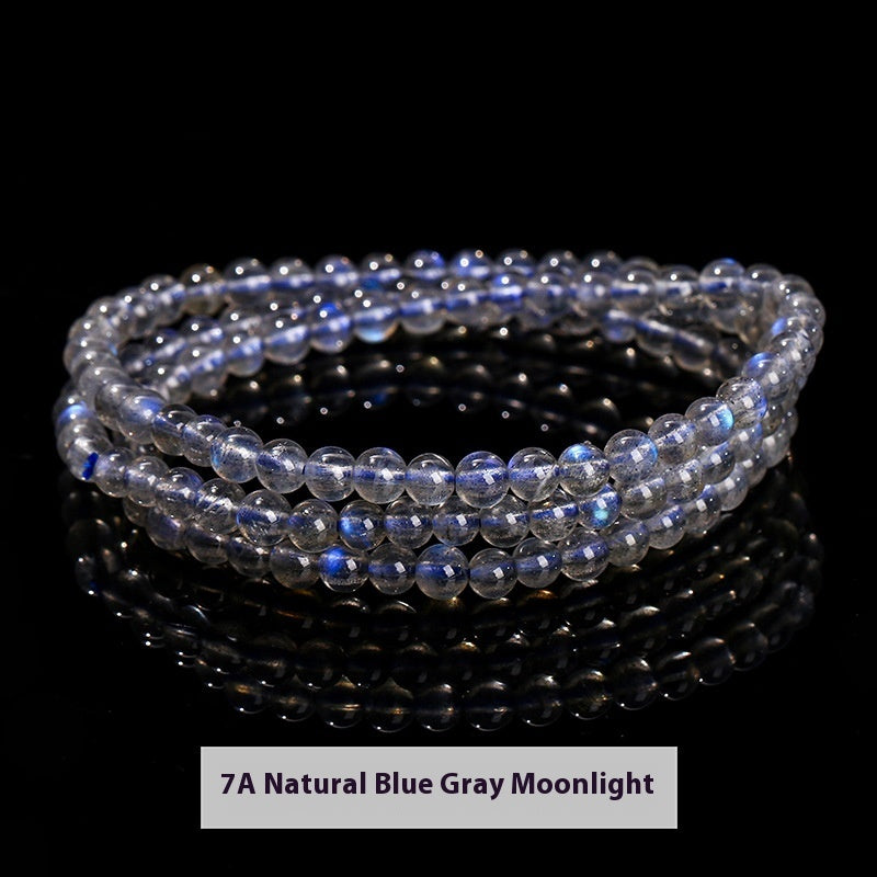 Pulsera de accesorios de cuentas redondas Pulsera de luz azul natural 7A