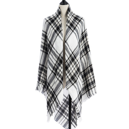 Women's Cashmere-like Plus-sized Double-sided Qicaigei Scarf Shawl