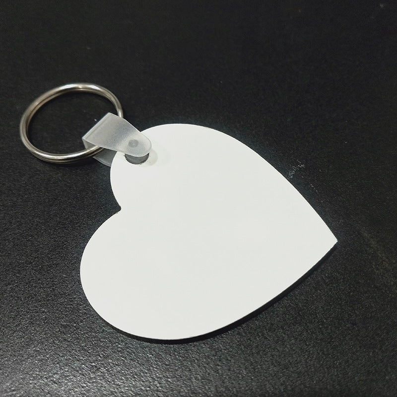 Double-sided Blank Keychain Pendant Creative Various Shapes Keychain Gift