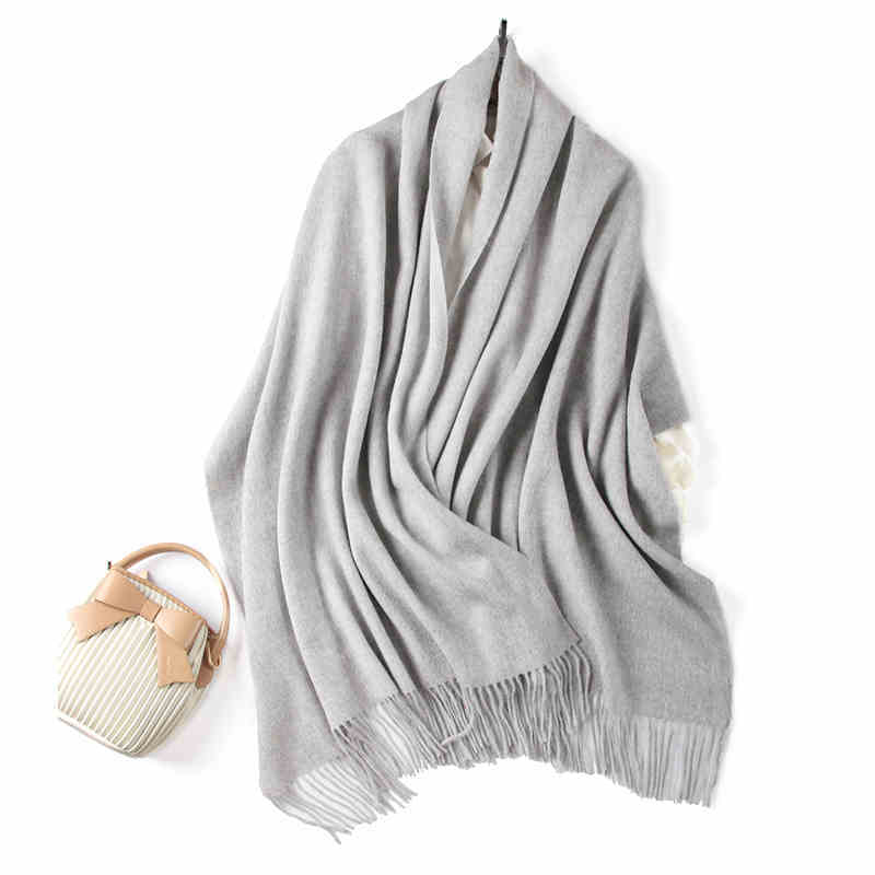 Fashionable All-matching Australian Pure Wool Solid Color Shawl