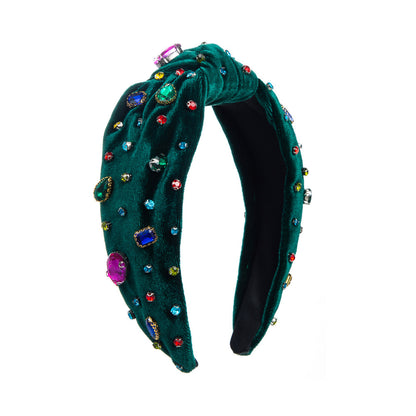 Colorful Crystals Knotted Fashion New Fabric Craft Full Diamond Headband