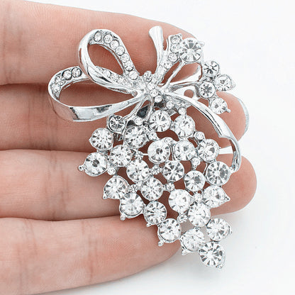 Women's Diamond Grape Brooch