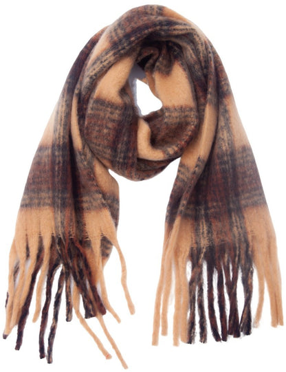 Shawl Autumn And Winter Circle Sand Thickened Coffee Maillard Scarf