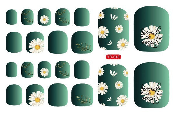 Pegatinas para pies con diseño de manicura de moda de verano